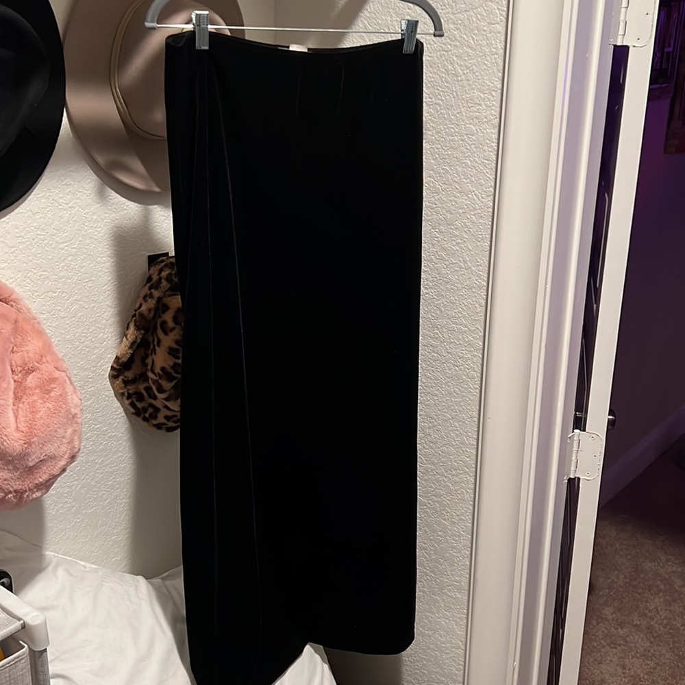 Vintage Ronni Nicole Velvet Midi Skirt – Size XL